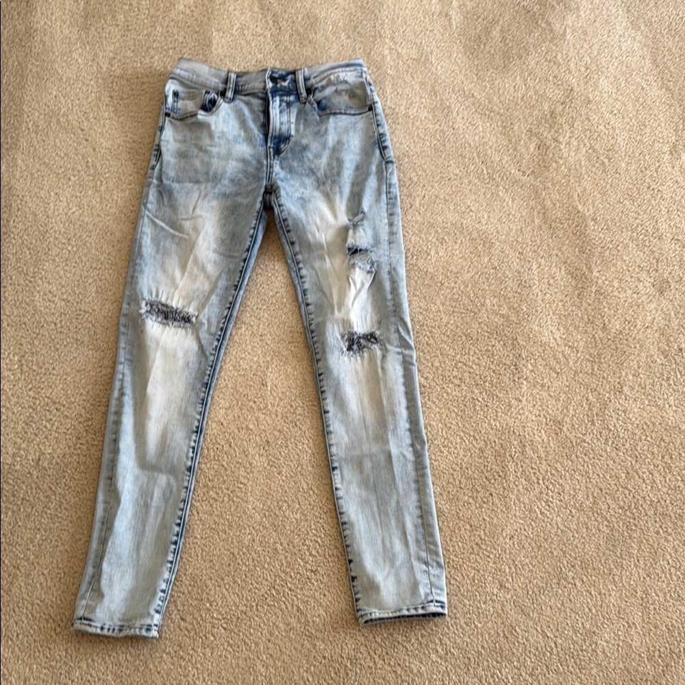 Arizona Jean Company Blue Skinny Jeans Distressed